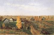 Levitan, Isaak Golden Autumn-village and small town oil